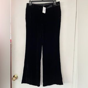 NWT J Crew black velveteen trousers 10